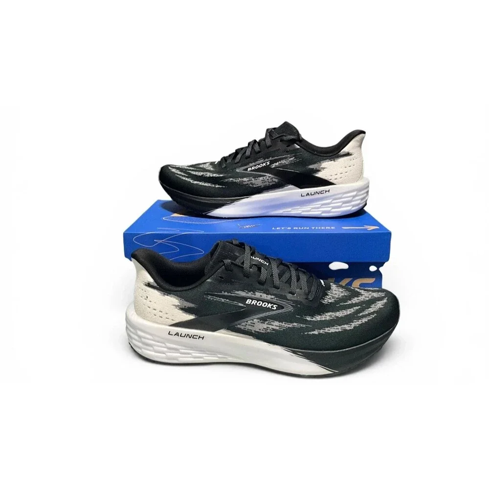 Brooks Men's Launch 11 Running Athletic Sneakers Black White NEW SZ 9
